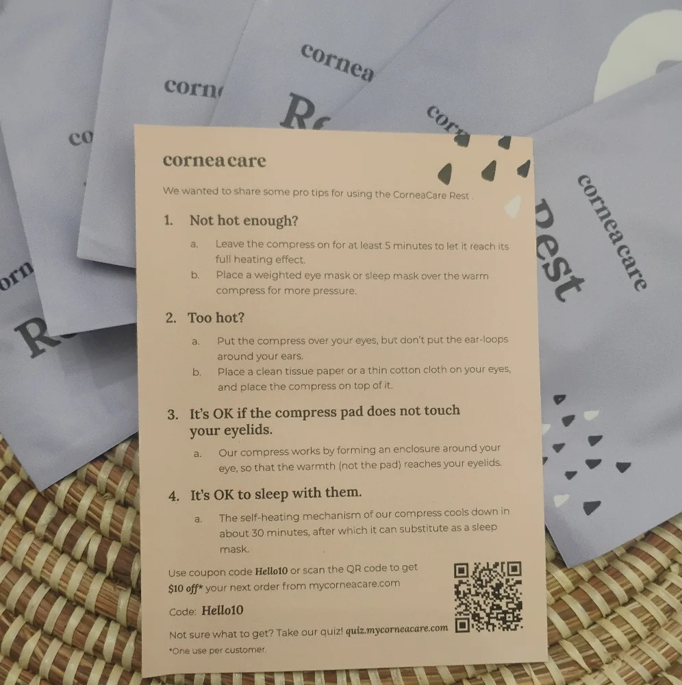 Cornea Care Rest Self-Heating Eye Masks, Pack of 6 NEW - Picture 4 of 14